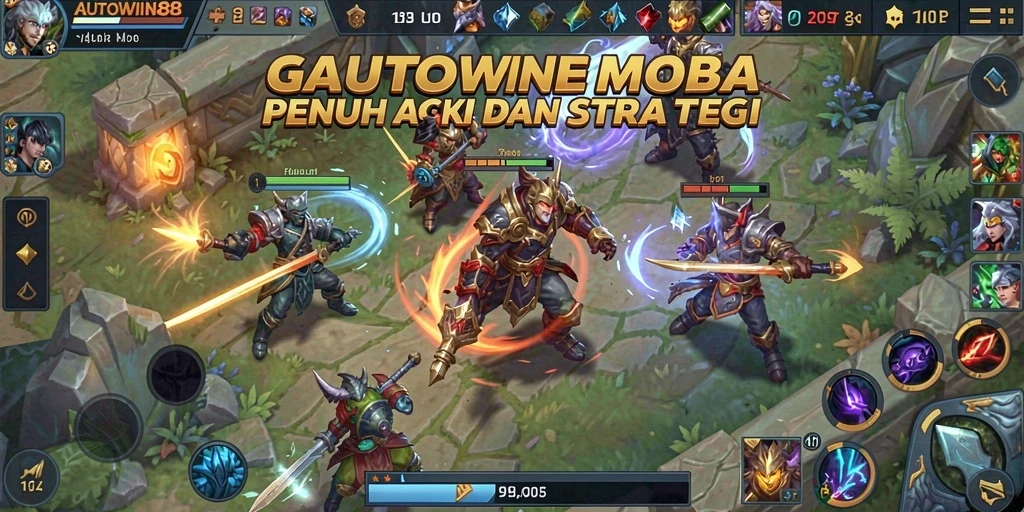 Screenshot gameplay seru di AUTOWIN88 dengan karakter bertarung.