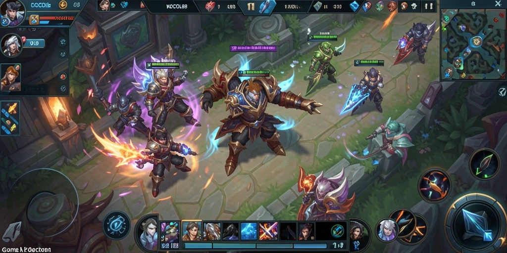 Tampilan gameplay COCOL88 dalam pertarungan MOBA yang seru.