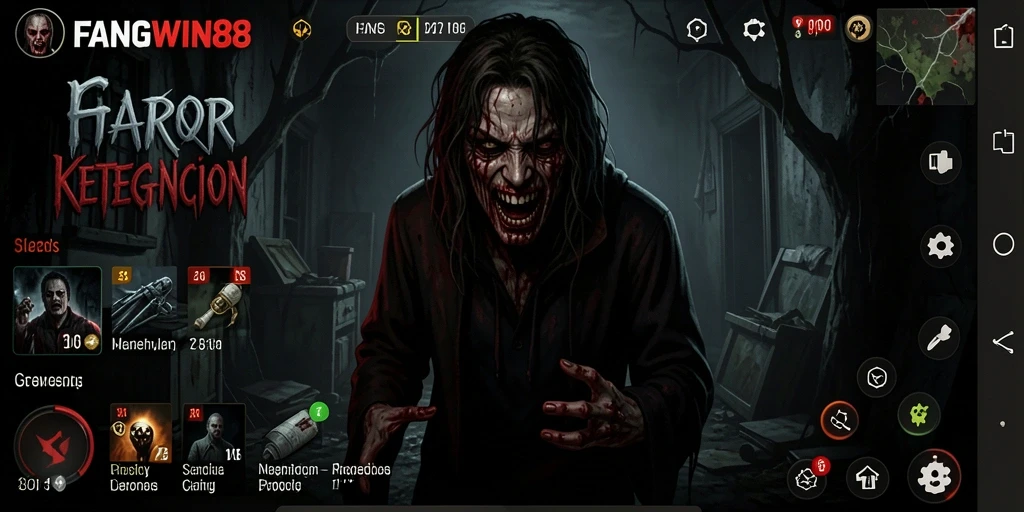 Tangkapan layar menampilkan gameplay menegangkan di dunia horor.