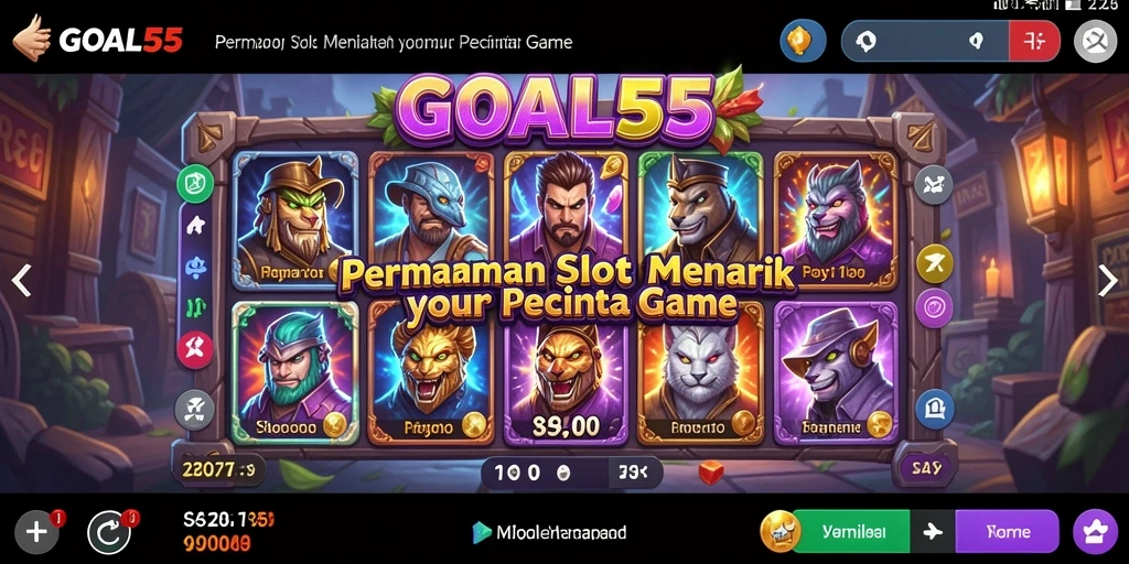 Screenshot gameplay GOAL55 yang menampilkan serunya permainan Slot.