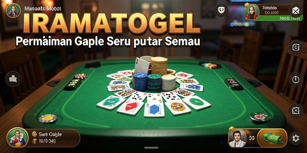 Tampilan gameplay Gaple yang seru di IRAMATOGEL.