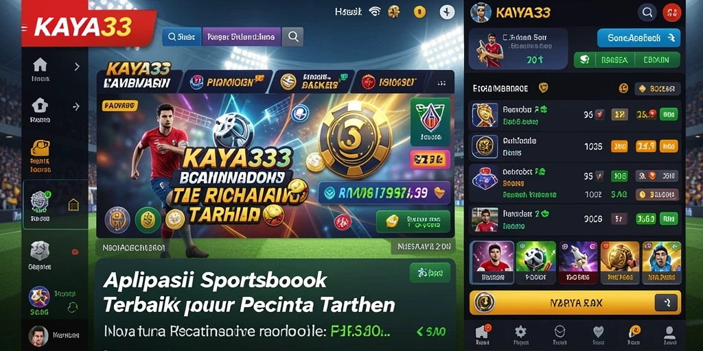 Screenshot KAYA33 menampilkan antarmuka lengkap taruhan Sportsbook.