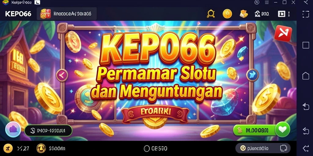 Tampilan gameplay menarik dari KEPO66 yang penuh dengan simbol slot.