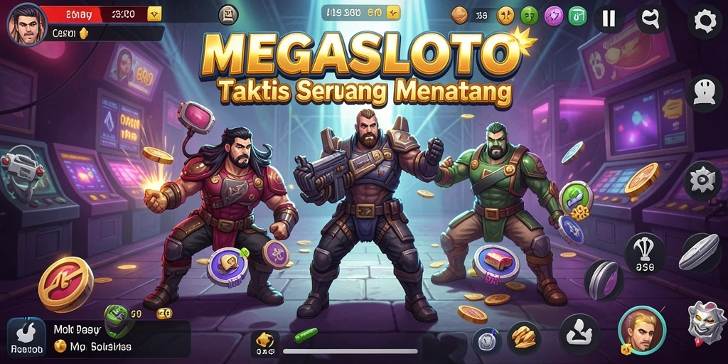 Tampilan menarik dari gameplay seru MEGASLOTO.