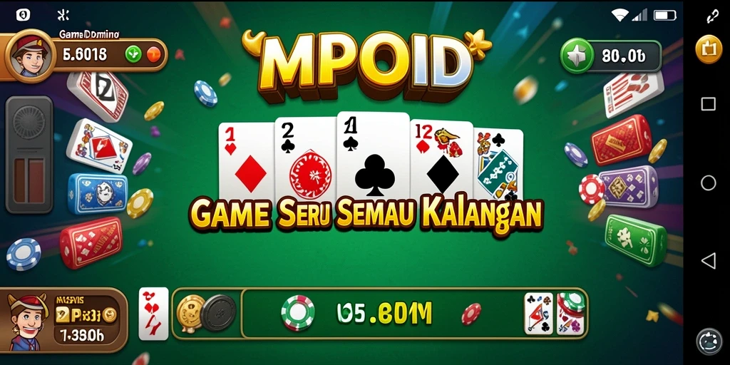 Tampilan screenshot MPOID yang menunjukkan gameplay Domino yang seru.