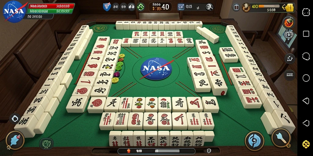 Tampilan gameplay menarik dari NASA4D yang menggugah semangat bermain Mahjong.