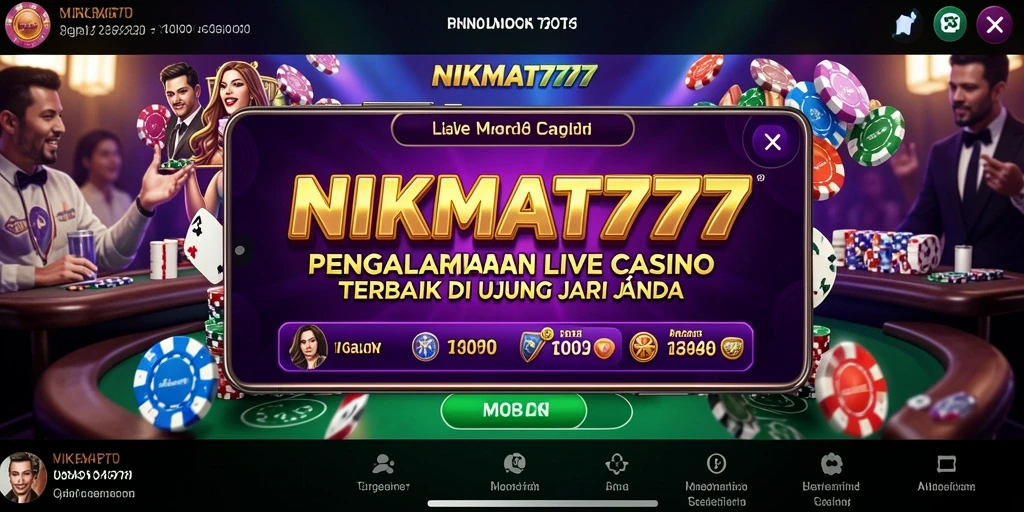 Screenshot gameplay Live Casino NIKMAT777 yang seru dan mendebarkan.