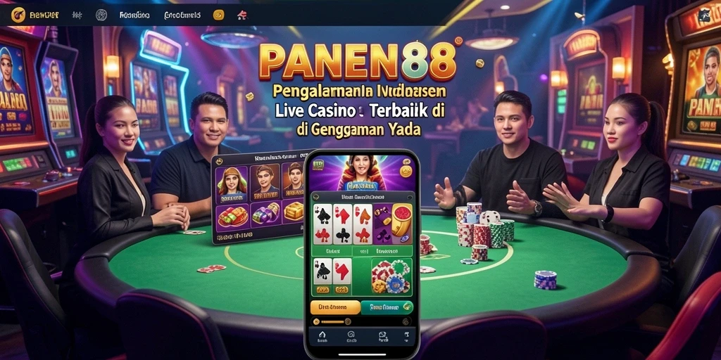 Tampilan gameplay Live Casino yang mendebarkan di PANEN88.