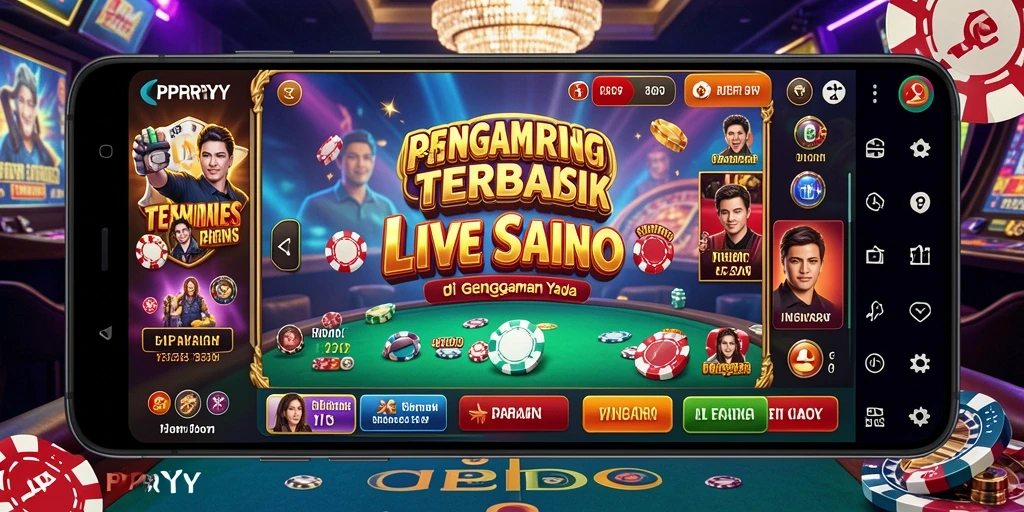 Tampilan gameplay Live Casino yang mendebarkan dengan dealer langsung.