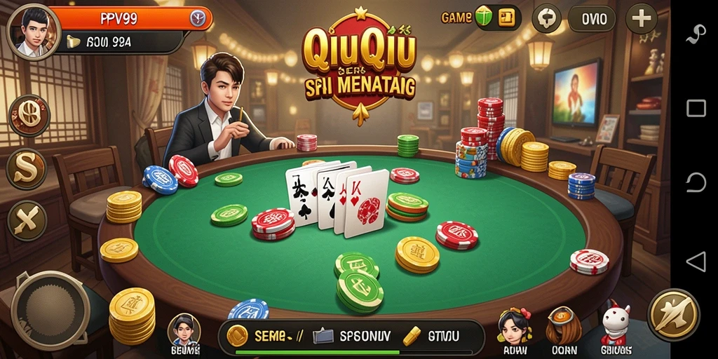 Screenshot gameplay QiuQiu PPV99 yang mendebarkan.