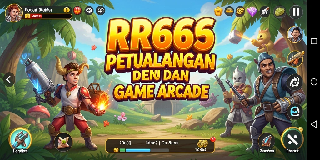 Screenshot gameplay dari RR666 yang menampilkan aksi seru dalam permainan arcade.