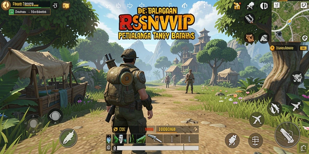 Tampilan gameplay RSNVIP yang khas dan dinamis di dunia terbuka.