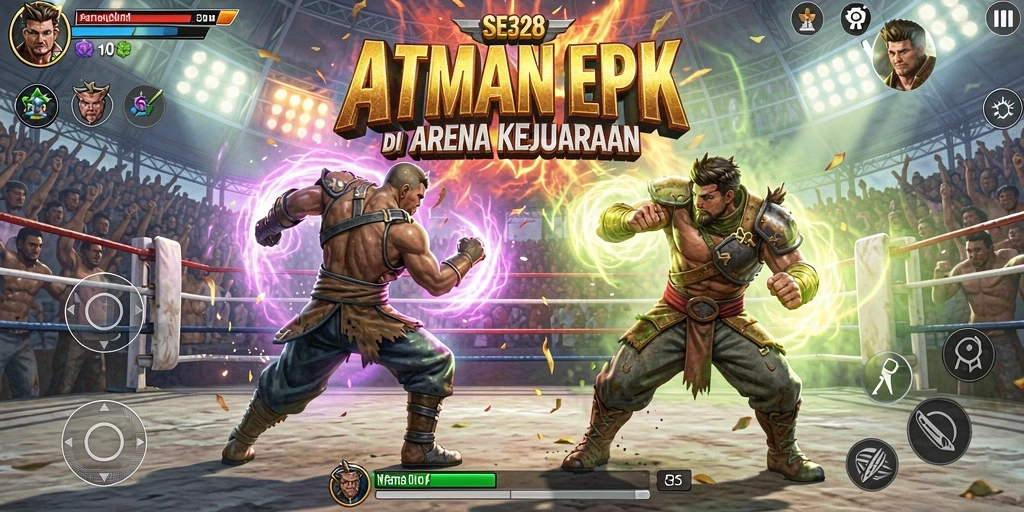 Tampilan gameplay SE328 yang menegangkan dan seru saat bertarung.
