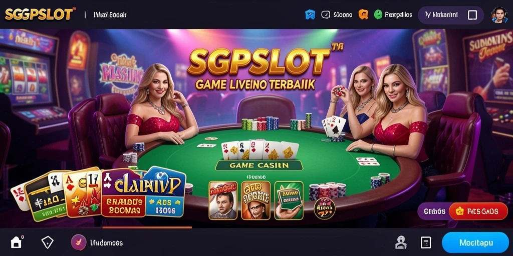 Gameplay menarik dari SGPSLOT yang menampilkan dealer langsung dan suasana kasino.