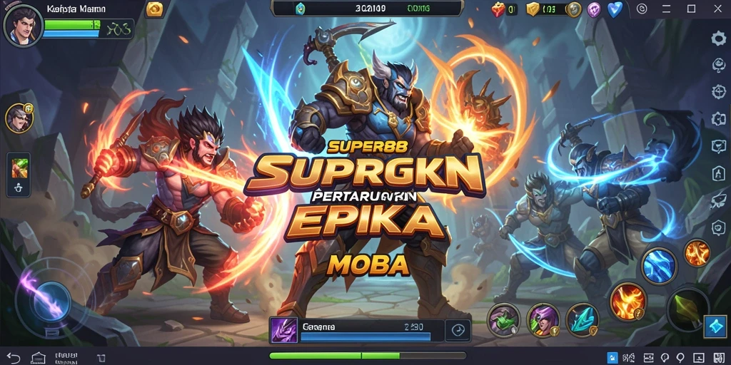 Gameplay dinamis di SUPER88 dengan aksi pertempuran MOBA yang seru.