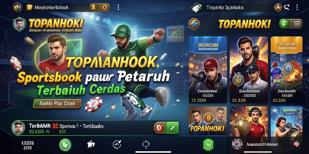 Tampilan gameplay menarik dalam aplikasi Sportsbook TOPANHOKI.