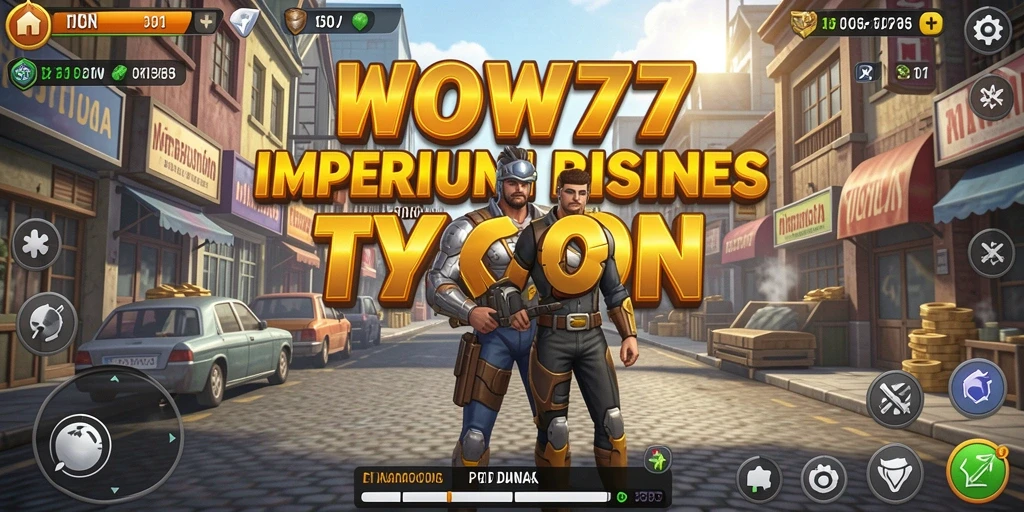 Tangkapan layar WOW77 menunjukkan gameplay yang menarik dalam membangun bisnis Tycoon.